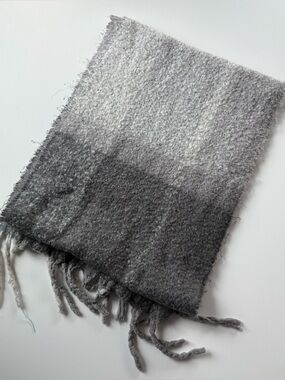 FREE if bundled with purchase. Cozy Ombre Gray Scarf